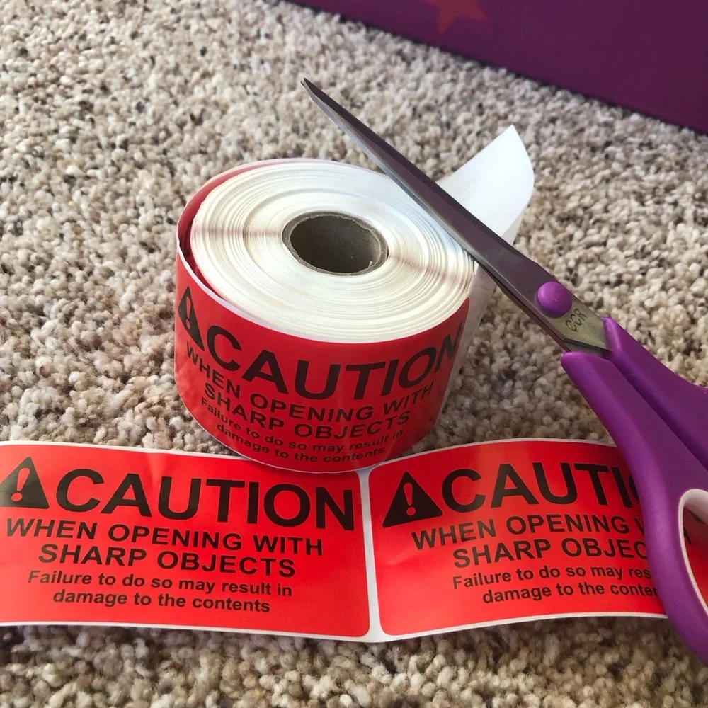 30 Ct CAUTION labels postal stickers 30ct